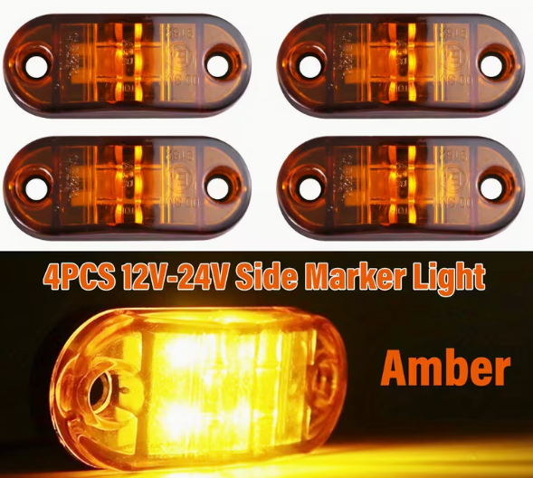 Orange amber marker lights 4 PCS